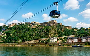 Ehrenbreitstein Fortress and Cable Car in Koblenz